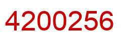 Number 4200256 red image