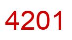 Number 4201 red image