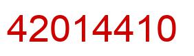 Number 42014410 red image