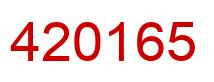 Number 420165 red image