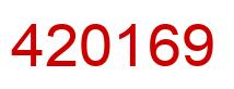 Number 420169 red image