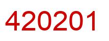 Number 420201 red image