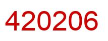 Number 420206 red image