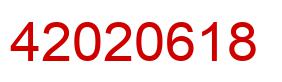 Number 42020618 red image