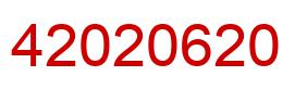 Number 42020620 red image