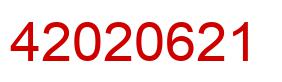 Number 42020621 red image