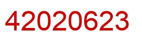 Number 42020623 red image