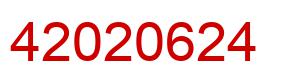 Number 42020624 red image