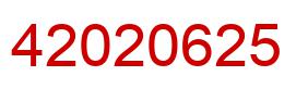 Number 42020625 red image