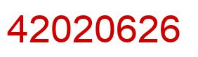 Number 42020626 red image