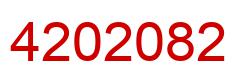 Number 4202082 red image
