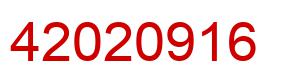 Number 42020916 red image