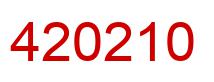Number 420210 red image