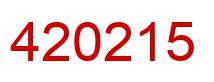 Number 420215 red image