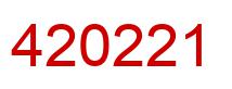 Number 420221 red image