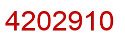 Number 4202910 red image