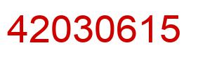 Number 42030615 red image