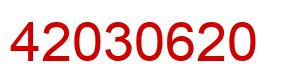 Number 42030620 red image