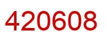Number 420608 red image
