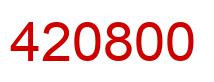 Number 420800 red image