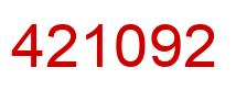 Número 421092 imagen rojo