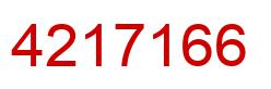 Number 4217166 red image