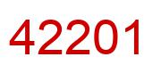 Number 42201 red image