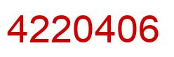 Número 4220406 imagen rojo
