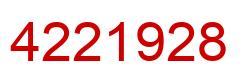 Number 4221928 red image