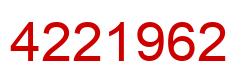 Número 4221962 imagen rojo