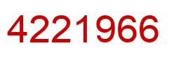 Número 4221966 imagen rojo