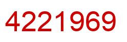 Number 4221969 red image