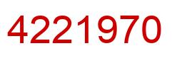 Number 4221970 red image