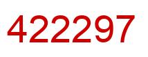 Number 422297 red image