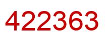 Número 422363 imagen rojo