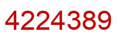 Number 4224389 red image