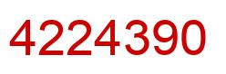 Number 4224390 red image