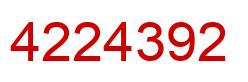 Number 4224392 red image