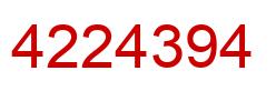 Number 4224394 red image