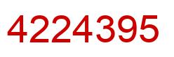 Number 4224395 red image