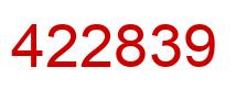 Número 422839 imagen rojo