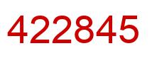 Number 422845 red image