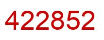 Number 422852 red image