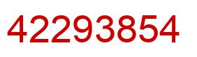 Number 42293854 red image
