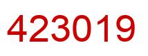 Number 423019 red image