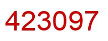 Number 423097 red image