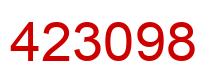 Número 423098 imagen rojo