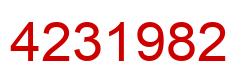 Number 4231982 red image