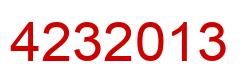 Number 4232013 red image