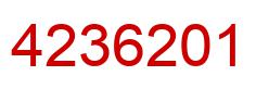 Number 4236201 red image